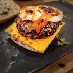 Mexican style Black bean burger based on whole foods