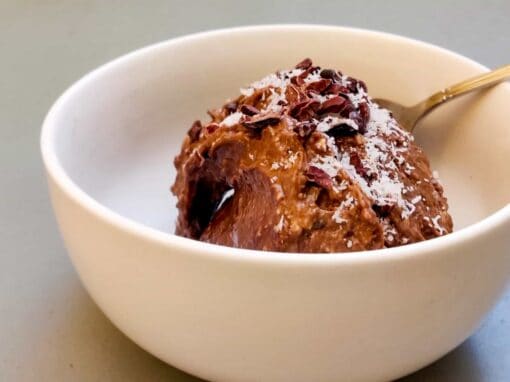 A photo of the dish Crunchy Chocolate Peanut Nicecream