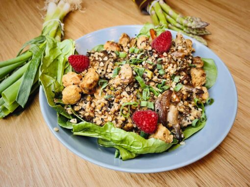 A photo of the dish Buckwheat stir-fry with mushrooms