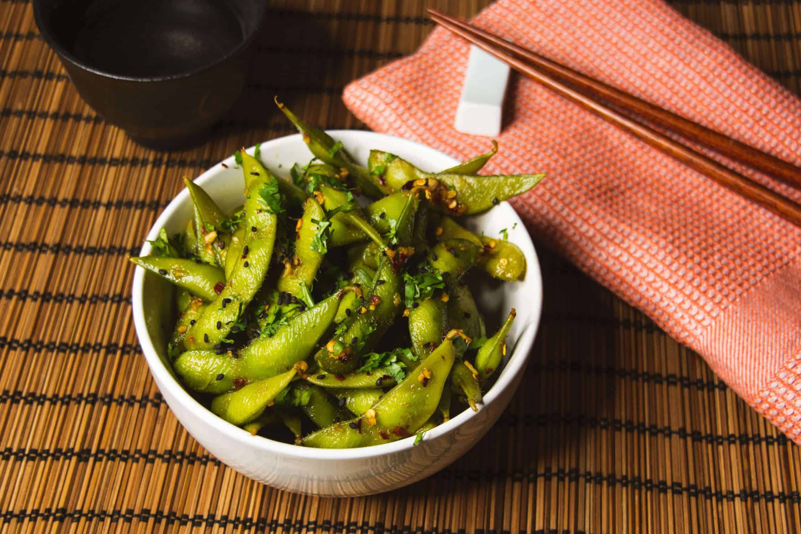 sweet sour and spicy edamame vietnamese style