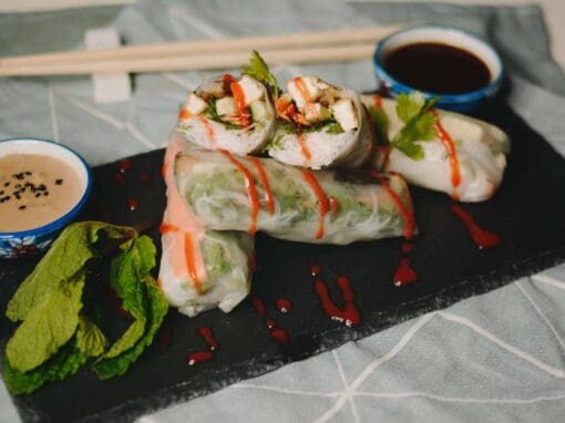 A photo of the dish Vietnamese summer rolls