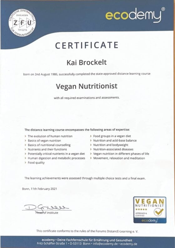 Certification Nutritionist