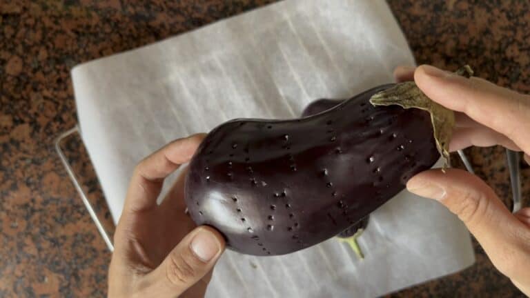 this is how your eggplant should look like before baking